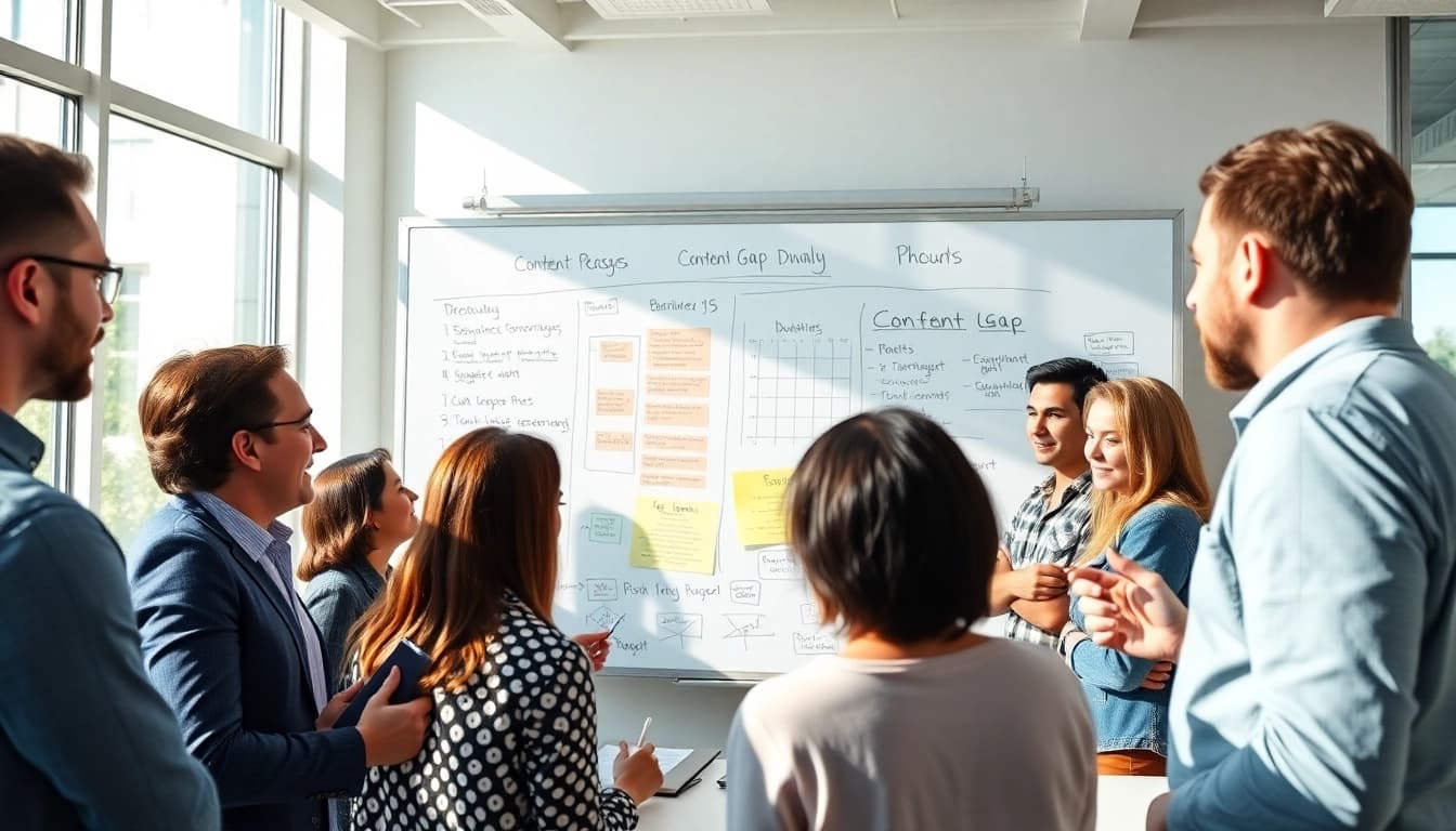Executing a Content Gap Analysis in a collaborative office environment.