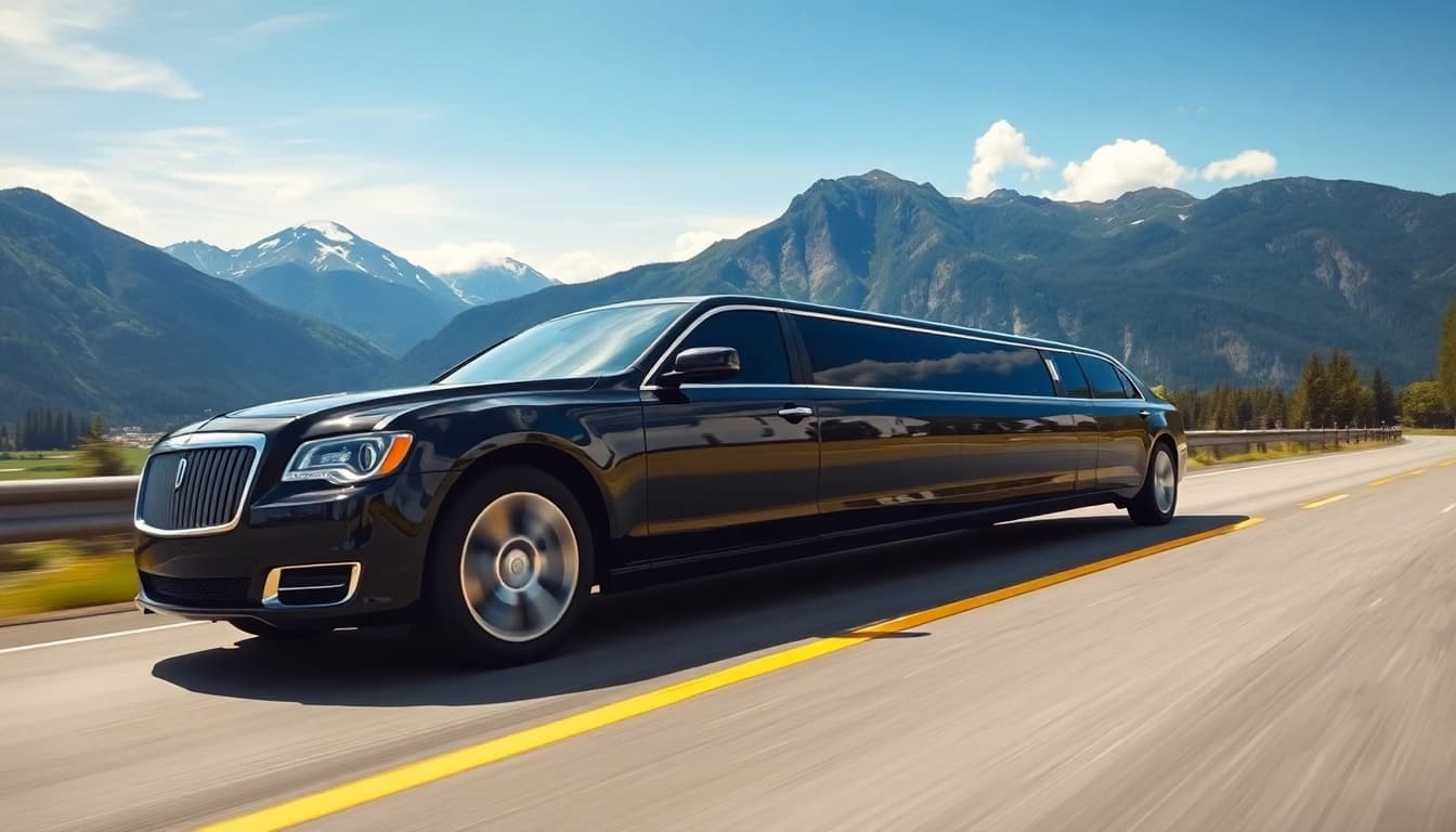 Experience a luxurious vancouver to seattle limo traveling on a scenic route through nature.