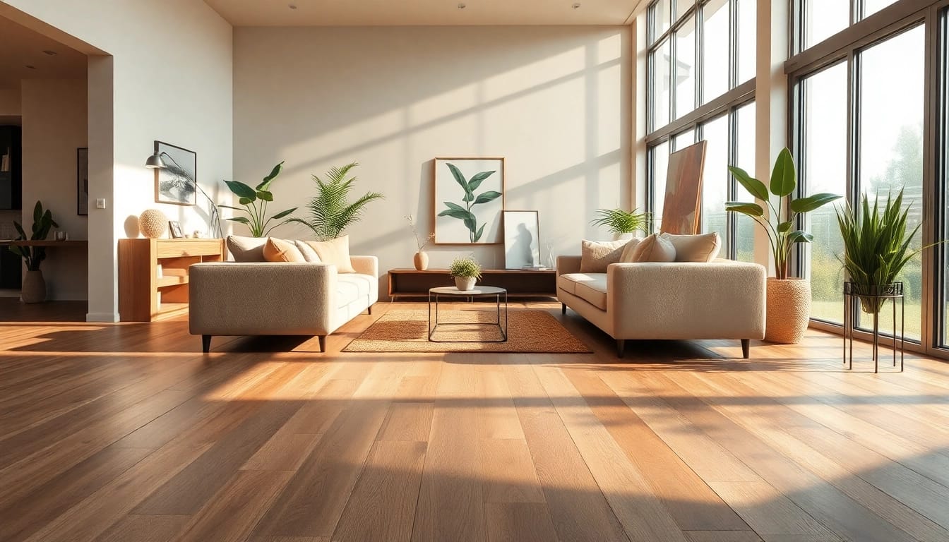 Explore flooring near me in a chic home environment with modern aesthetics and inviting tones.