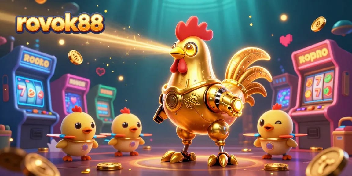 Engage in thrilling casino fun with rokok88 featuring vibrant games, lucky elements, and energetic robots.