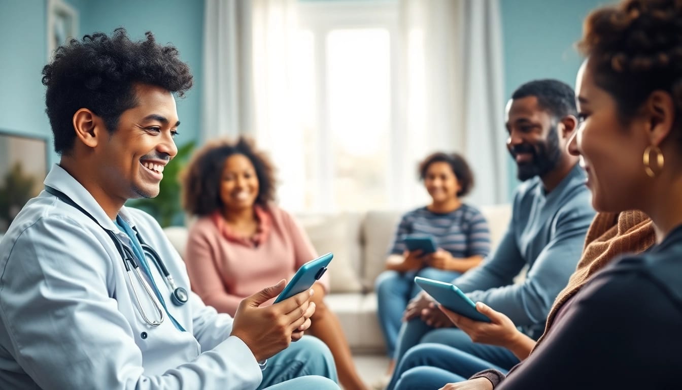 Engage in low cost telemedicine consultation with friendly healthcare providers via digital devices.