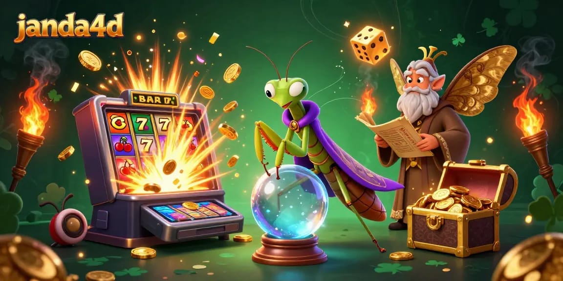 Janda4D memberikan kesempatan untuk bermain dengan peluang taruhan tinggi dalam ilustrasi slot digital yang penuh warna.