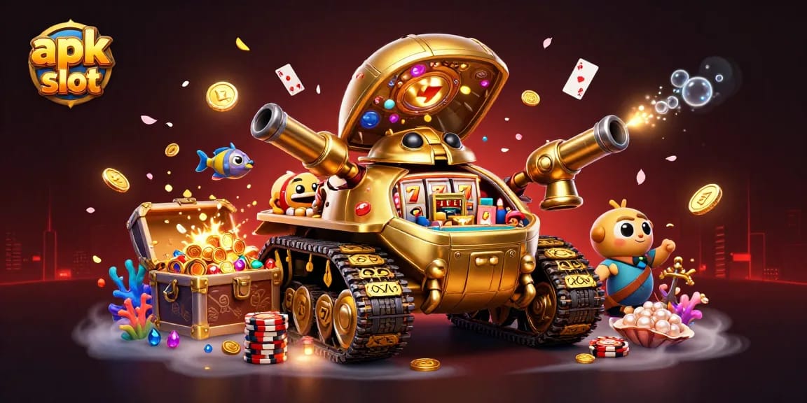 Engage in thrilling gameplay with apk slot, featuring a vibrant 3D casino scene packed with excitement and dynamic elements.