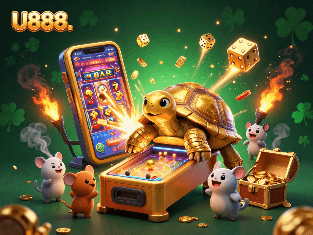 Experience thrilling excitement at U888. with vibrant casino game elements and jackpot moments.