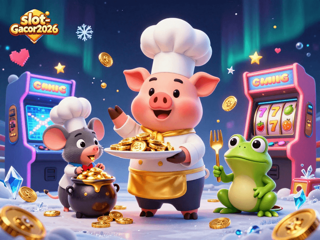 Experience big wins with slot-gacor2026 in this vibrant casino-themed illustration.