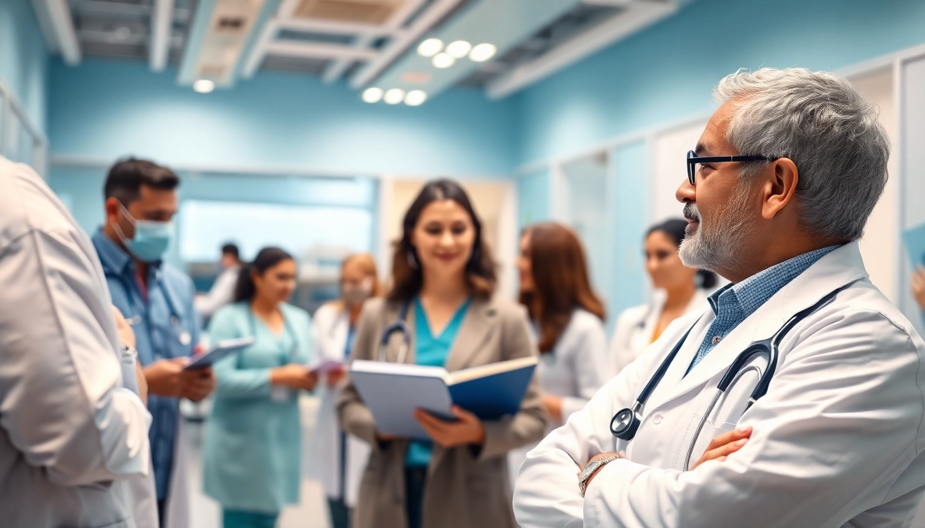 Healthcare provider discussing Health options with a patient in a professional clinic.