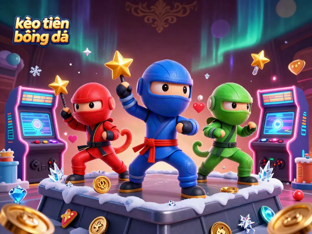 Khám phá kèo trực tuyến bóng đá với đội ninja tắc kè đồng bộ trong không gian 3D sống động.