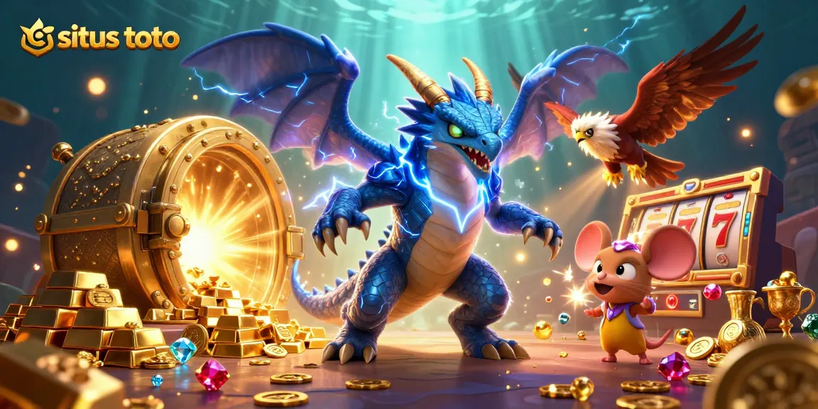 Experience winning thrills with situs toto in a vibrant, dynamic casino scene filled with treasures.