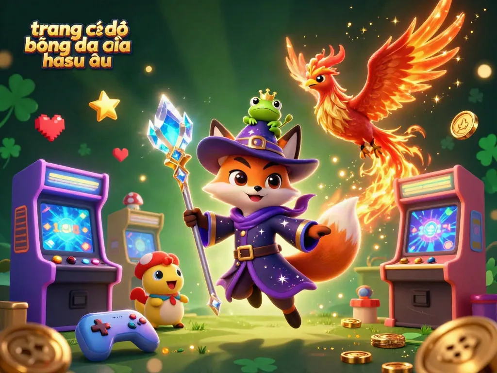 Trang cá độ bóng đá châu âu nổi bật với hình ảnh các nhân vật huyền bí và máy game sôi động.