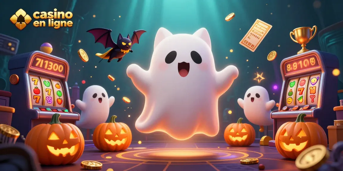 Jouez dans un casino en ligne dynamique avec un chat fantôme et des jeux lumineux.