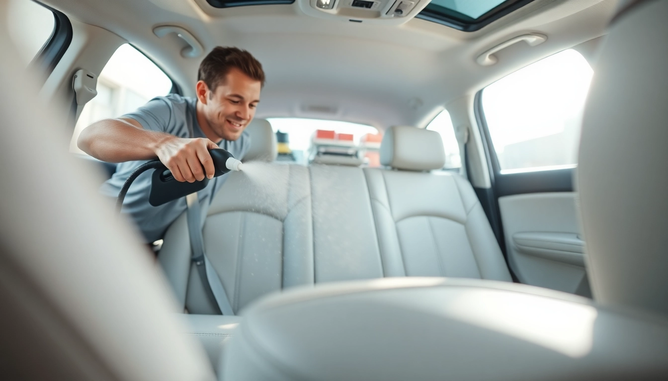 Experience meticulous car interior steam cleaning with professional techniques and equipment.