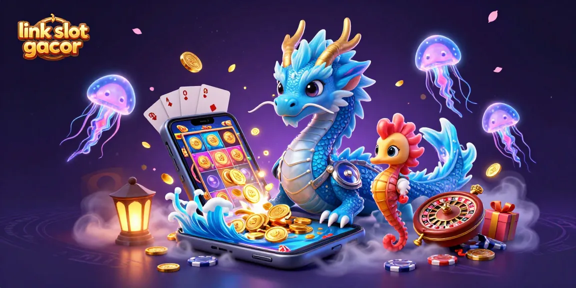 Play colorful slot games with link slot gacor alongside magical sea creatures in dynamic 3D art.