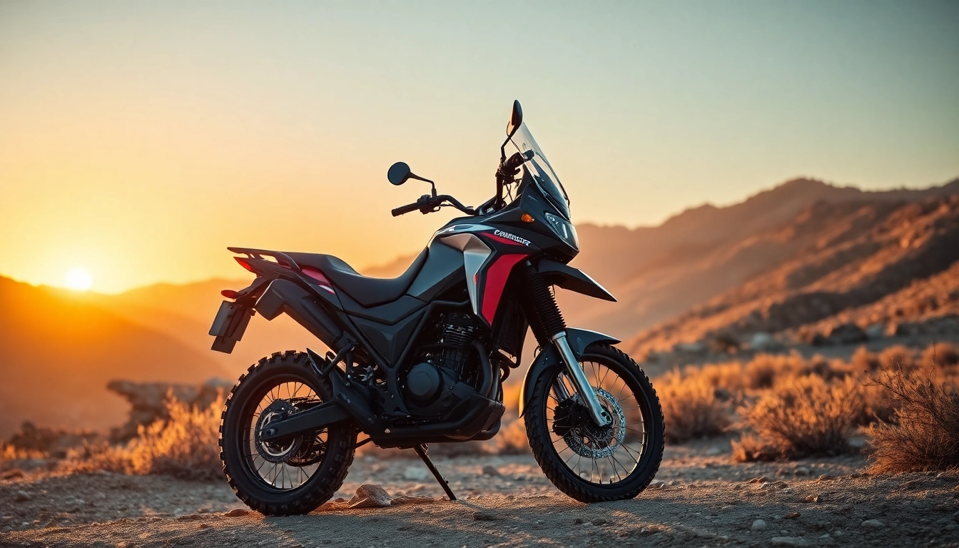 Ride dual sport street legal motorcycles through rugged landscapes for adventure.