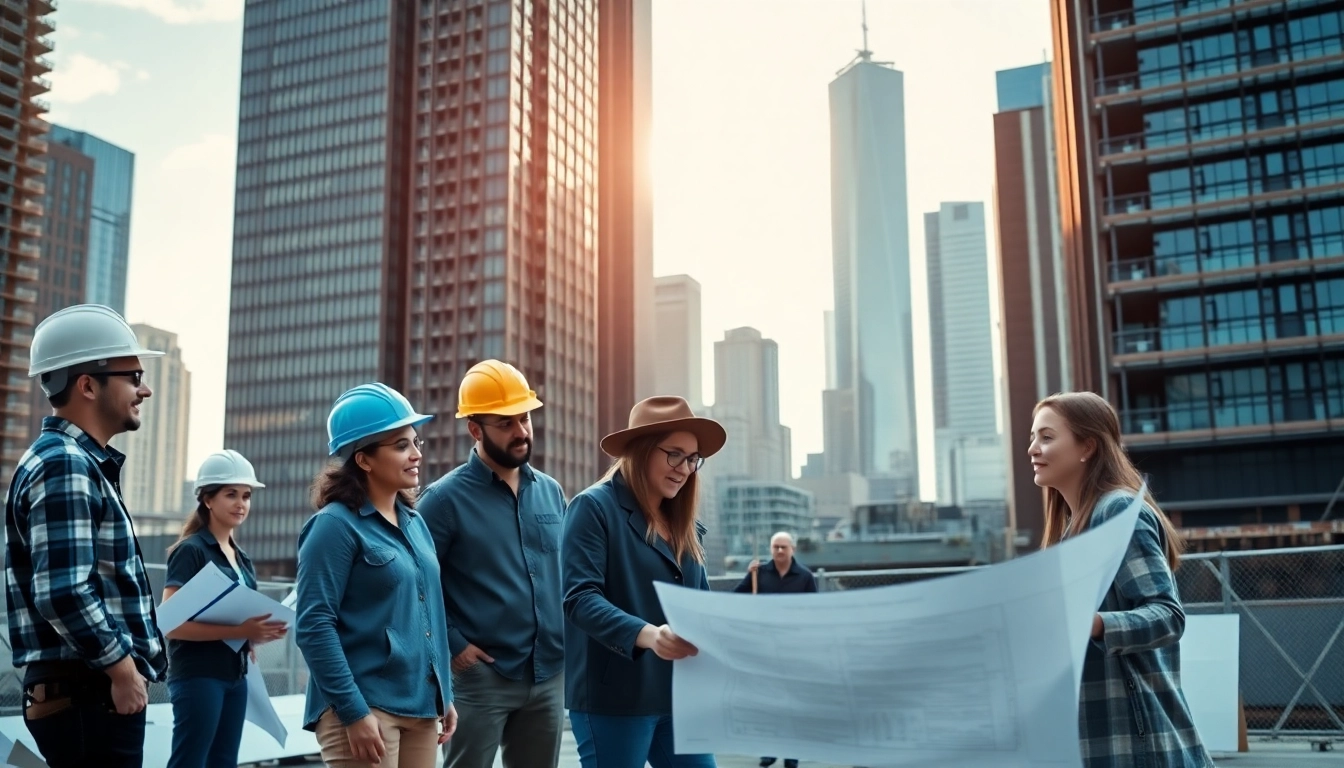 Manhattan Commercial General Contractor team collaborating on a construction project in New York City.