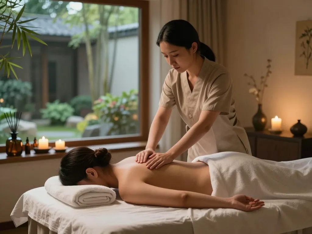Relaxing Swedish massage therapy scene at https://www.makangs.com/ highlighting serene atmosphere and therapy techniques.