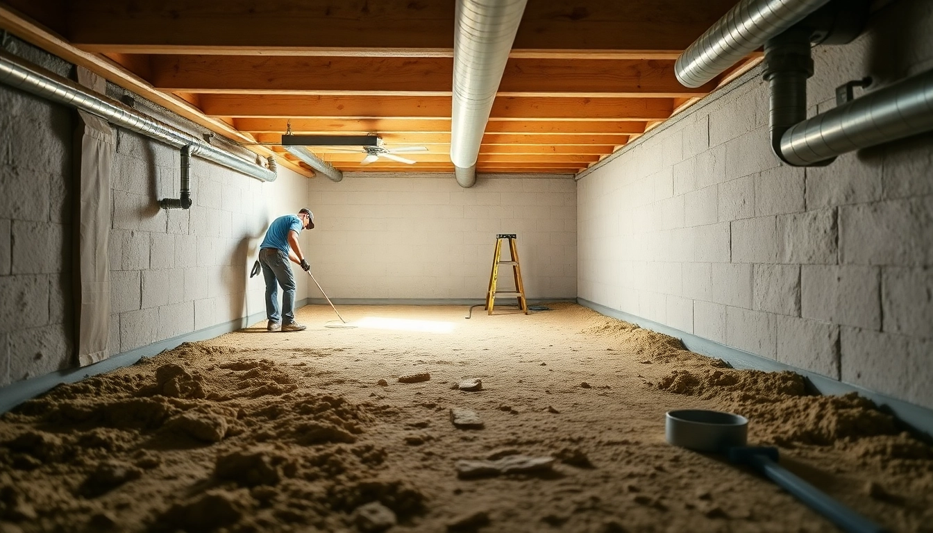 Crawl Space Restoration process with professionals ensuring a safe and clean environment.