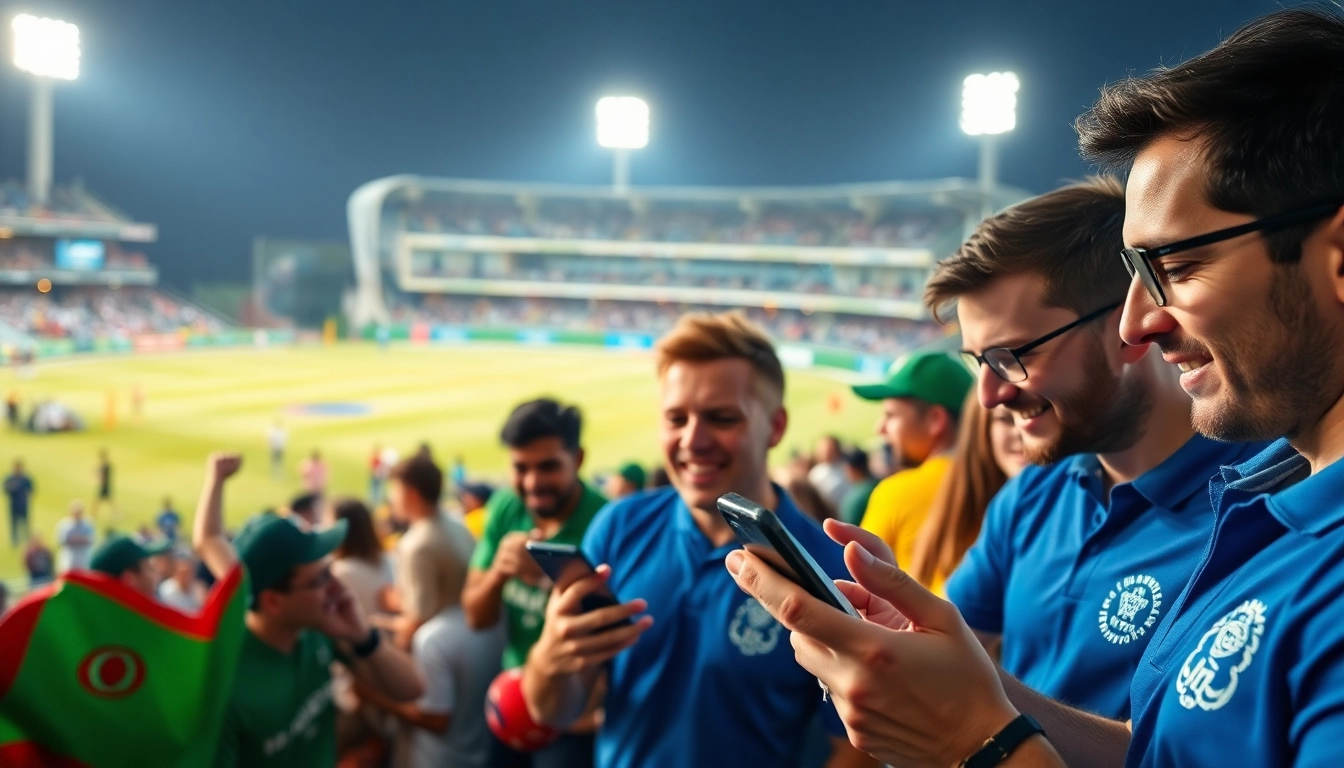 Engaging scene of fans participating in ipl cricket betting online highlighting the excitement of live matches.