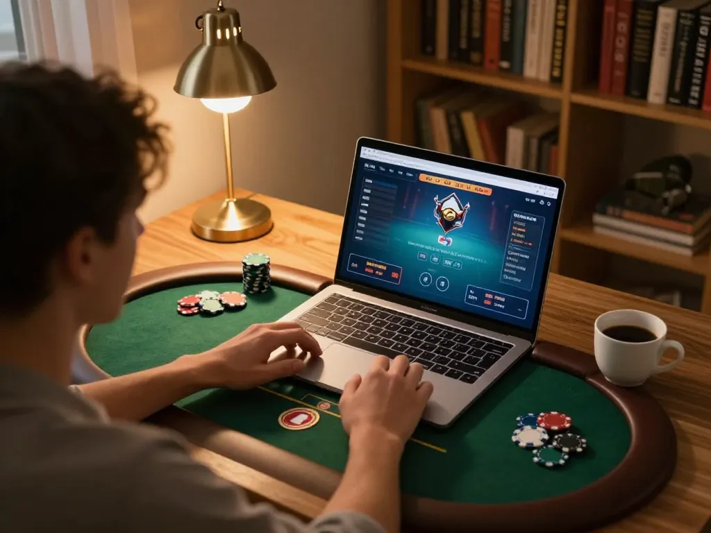 Engaging gaming experience at online casino with lista casino online stranieri on display of poker game interface.