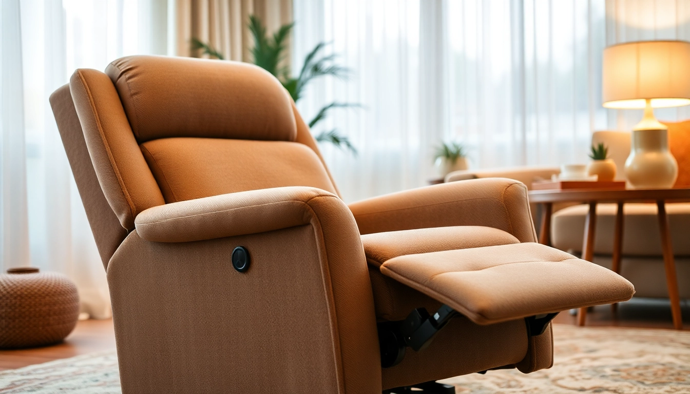 Feature a cozy sleeper lift chair recliner showcasing versatility and comfort in a warm living room setting.