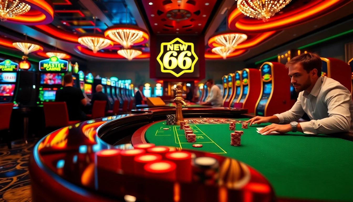 Experience excitement at the New 66 casino with players engaging in thrilling games.