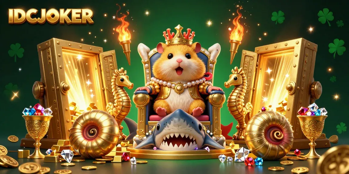 Engage with IDCJOKER's immersive world of slots featuring a golden hamster king and rich treasures.