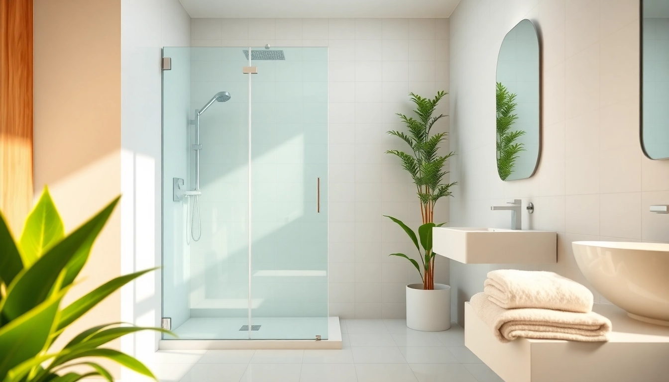 Admirez une paroi de douche élégante en verre, ajoutant une touche contemporaine à la salle de bain moderne.