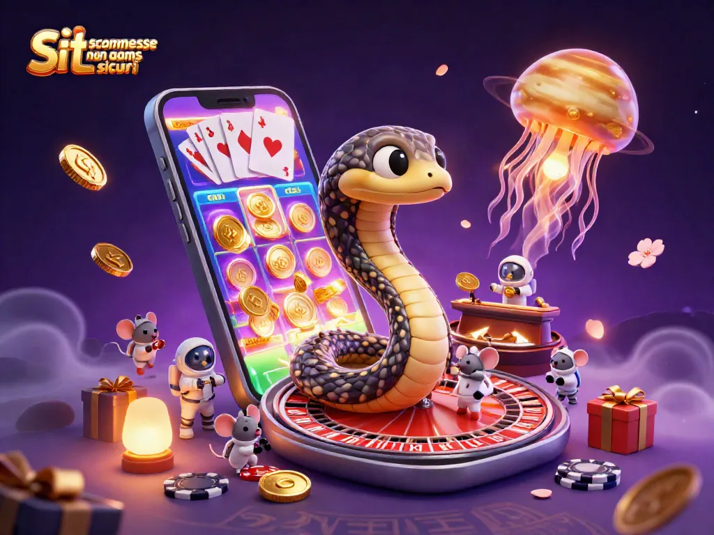 I migliori siti scommesse non AAMS sicuri mostrati in un'illustrazione 3D vibrante e piena di energia.