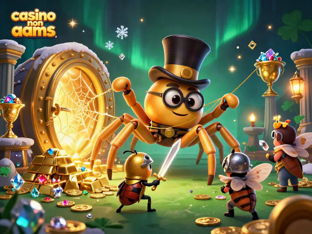 Scopri il mondo dei casino non AAMS con un’illustrazione vivace di avventura e ricchezze dorate.
