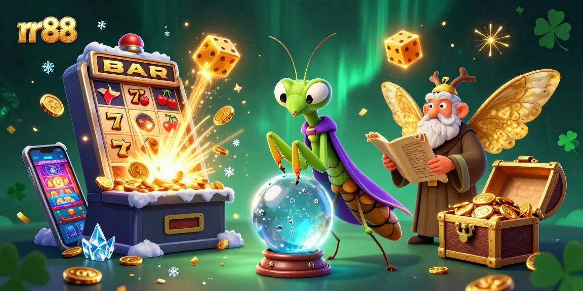 Experience the thrill of rr88 with characters in a vibrant casino scene surrounded by rich gaming elements and dazzling visuals.