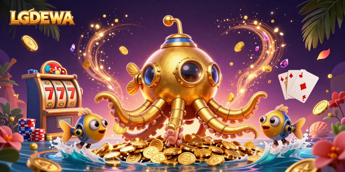 Spin winning reels with LGODEWA's rich slot machine experience among golden treasures.