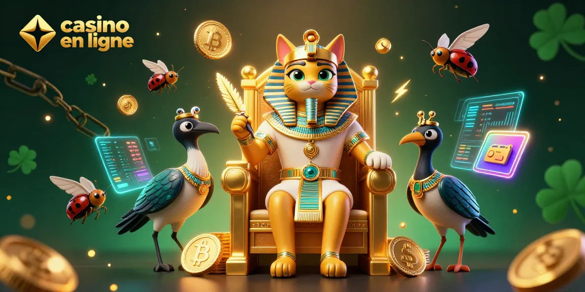 Jouer à des jeux de casino en ligne avec des personnages dynamiques dans une scène colorée.