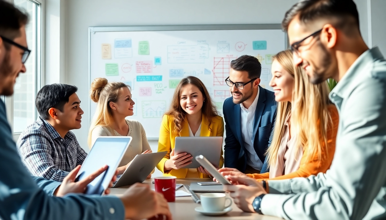 Webdesign Braunschweig: Das kreative Team entwickelt innovative Webdesign Lösungen in einem modernen Büro.