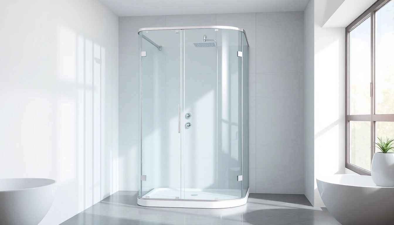 Die sonni Duschkabine 80x80 in modernem Badezimmer-Design mit klarem Glas und elegantem Finish.