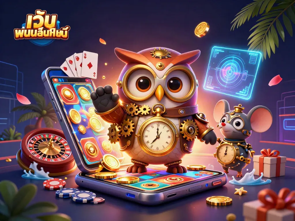 ภาพ 3D ของเว็บ พนันออนไลน์ ที่เต็มไปด้วยความสนุกและโชคลาภจากเกมสล็อต