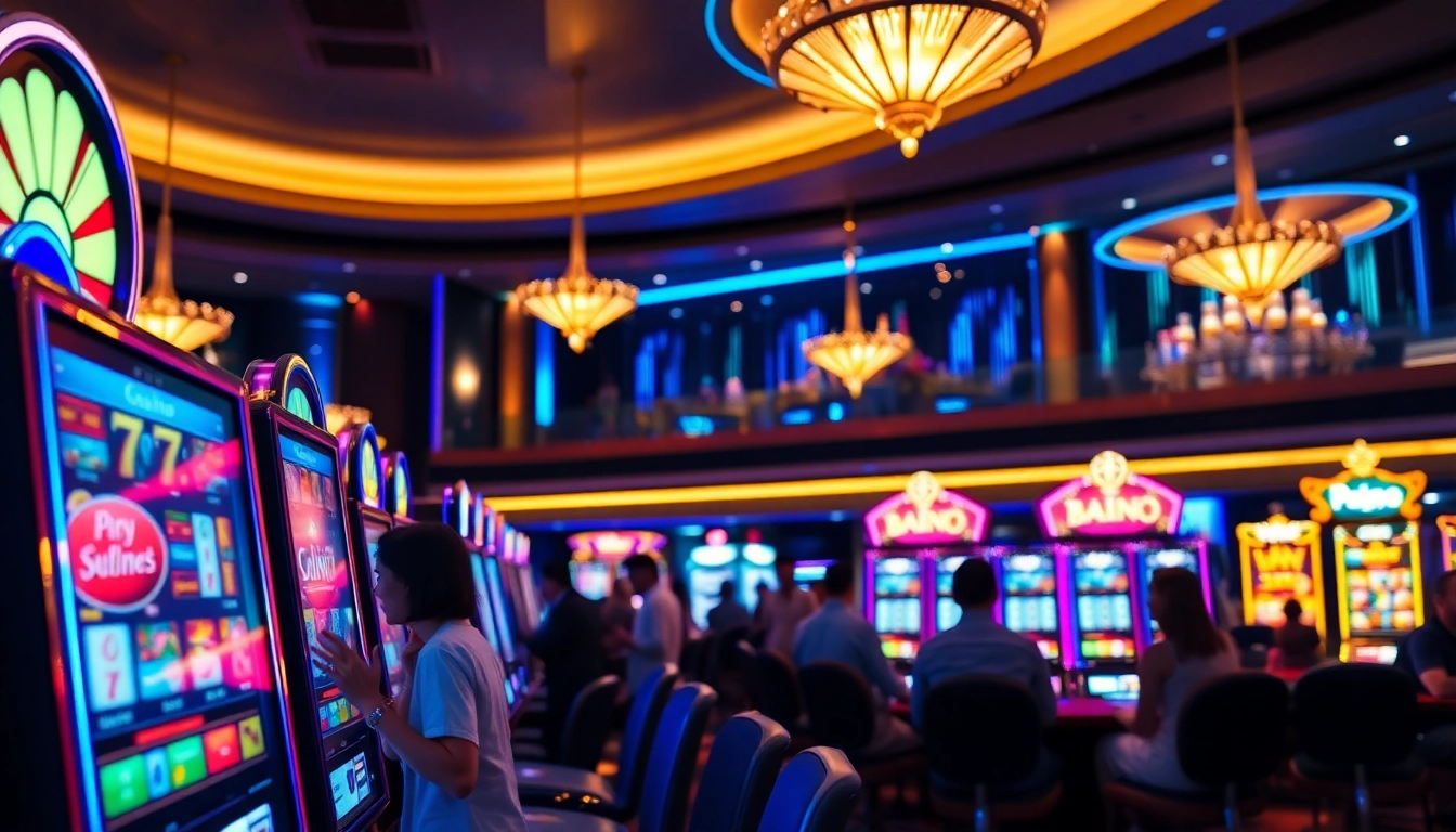 Experience the excitement of a Non gamstop casino Uk with vibrant lights and lively player interactions.