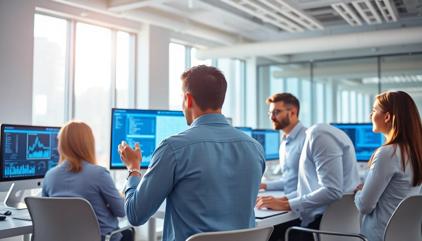 Engaging team discussion on Payroll management strategies in a bright office space.