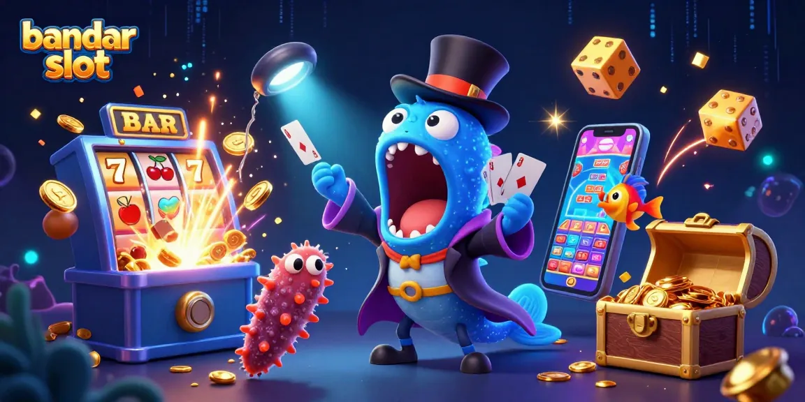 Engage in thrilling gameplay with bandar slot amidst colorful casino adventure elements.