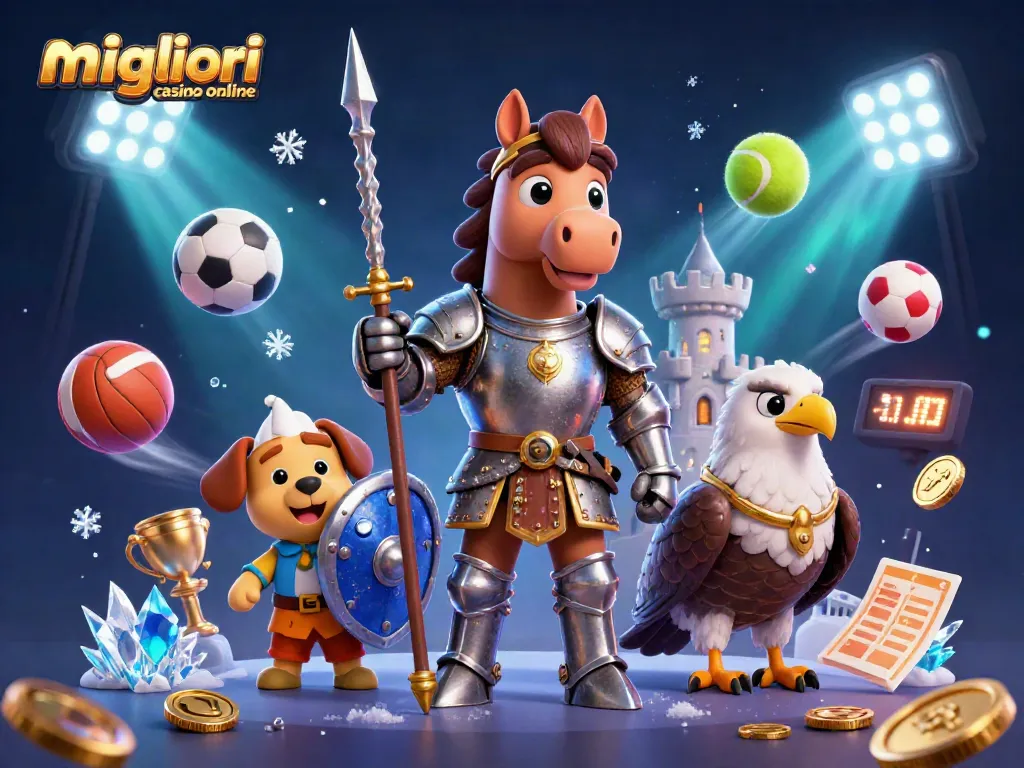 Scopri i migliori casino online con offerte eccellenti e RTP elevati in questa illustrazione vivace.