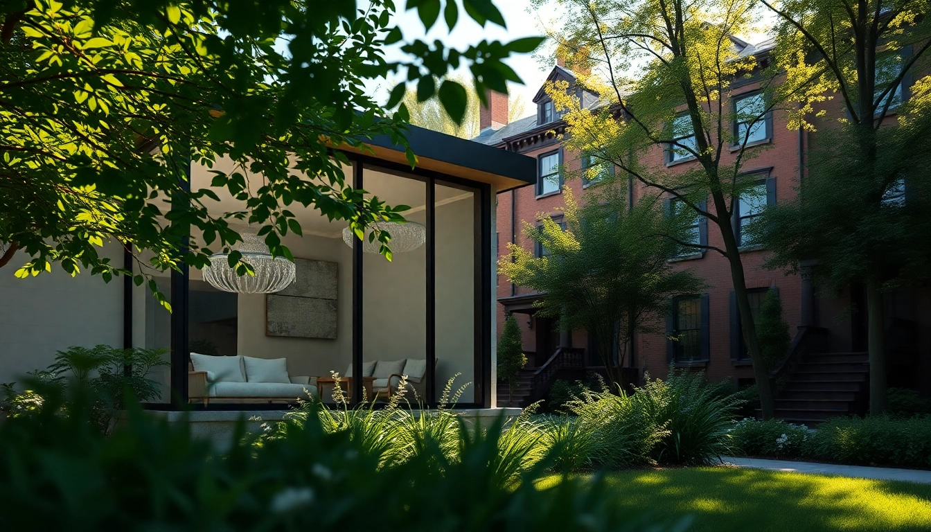 Residential Architect Boston creating a harmonious modern home in a picturesque neighborhood setting.