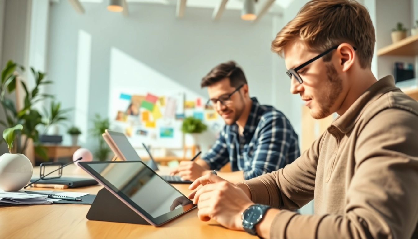 Animationsagentur im kreativen Arbeitsumfeld mit Animatoren und lebendigen Farben.
