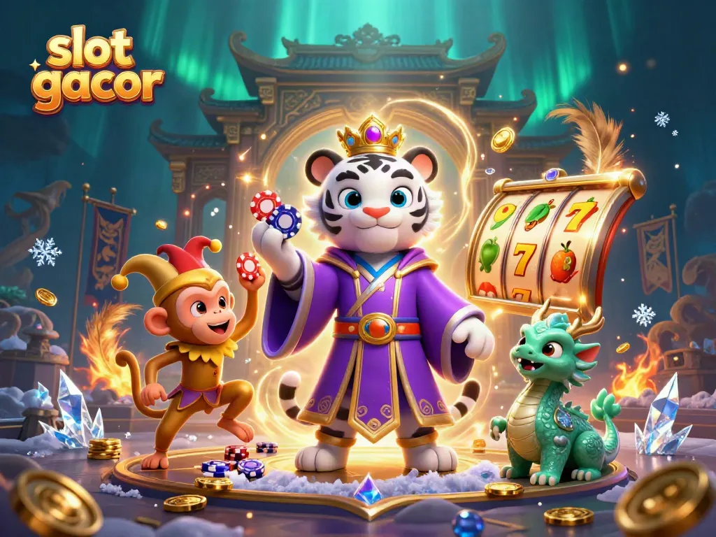 Experience the excitement of slot gacor with a vibrant scene featuring dynamic characters and game elements.