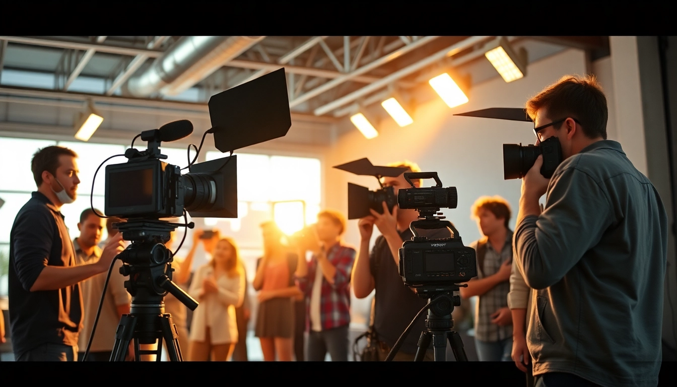 Engaged crew showcasing expertise at a Video Production Company Phoenix film set, highlighting collaboration and creativity.