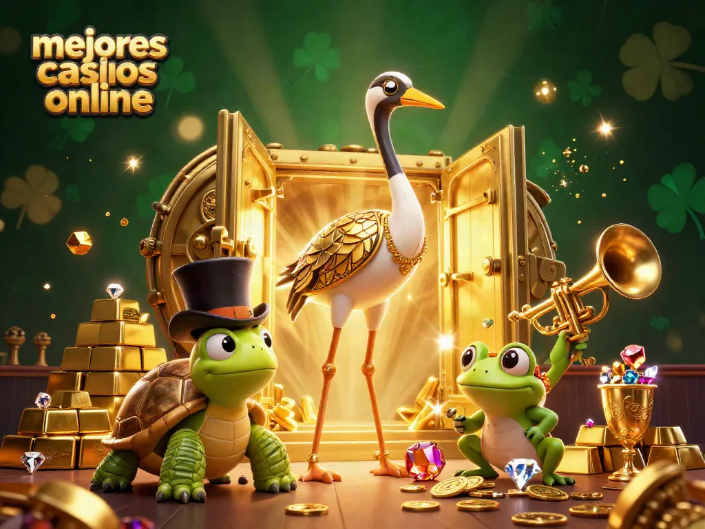 Reseña de los mejores casinos online con una emocionante escena de juego y bonificaciones.