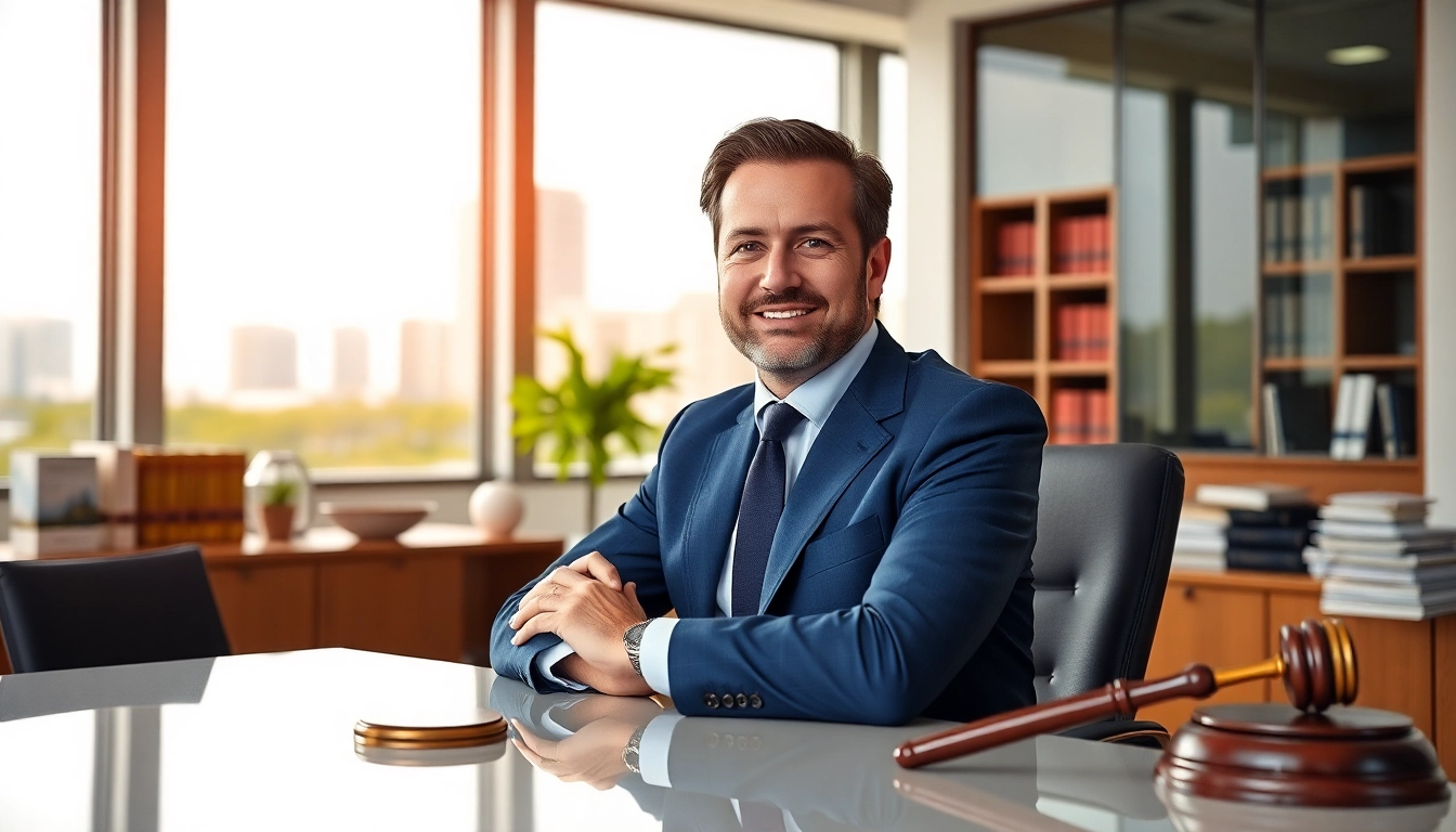 Clearwater truck accident attorney showcasing professionalism in a law office.