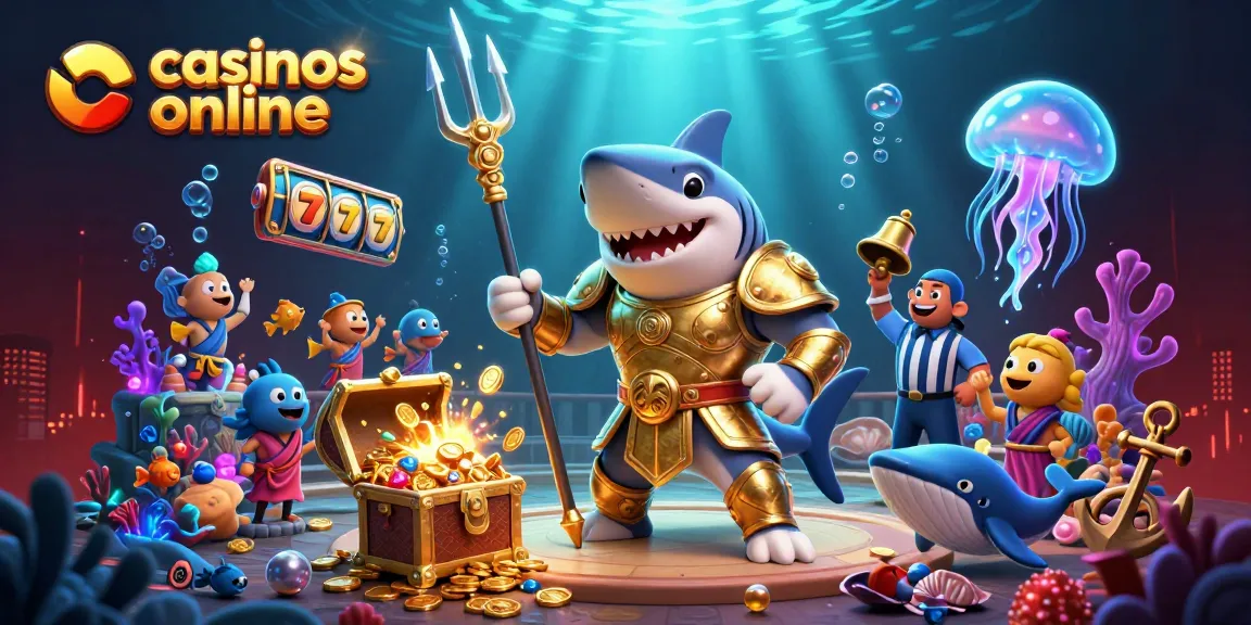 Disfruta de los casinos en línea con un tiburón guerrero y tesoros submarinos