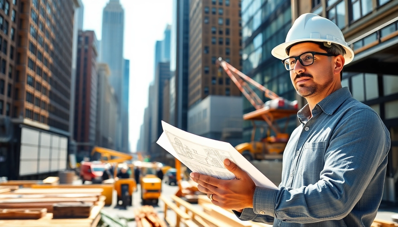 Manhattan Commercial General Contractor supervising a dynamic construction project in NYC.