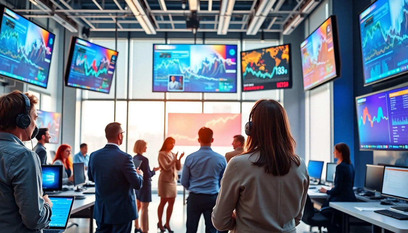 Engaged journalists analyzing news data at diknews.co.uk newsroom.