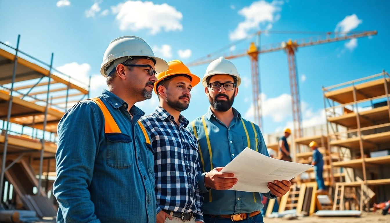 New Jersey General Contractor leads a diverse construction team on-site, showcasing teamwork and professionalism.