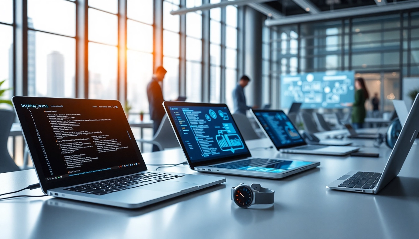 Showcasing Technology through advanced digital devices in a modern workspace.