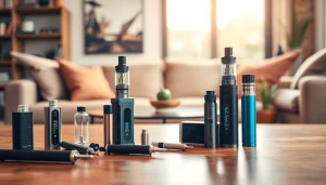 Erkunden Sie vape ohne nikotin auf eleganter Holzoberfläche mit modernen Geräten.